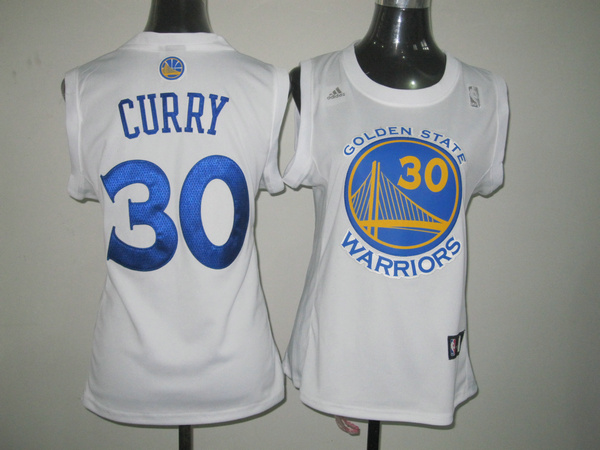  NBA Women Golden State Warriors 30 Stephen Curry Swingman White Jersey